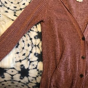 LA Hearts maroon cardigan